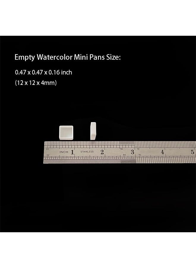 Ba Love 100 Pcs Empty Watercolor Pans – 0.3ML Mini Square Pans for Travel Palettes, Sample Paint Storage & DIY Watercolor Kits - Image 2
